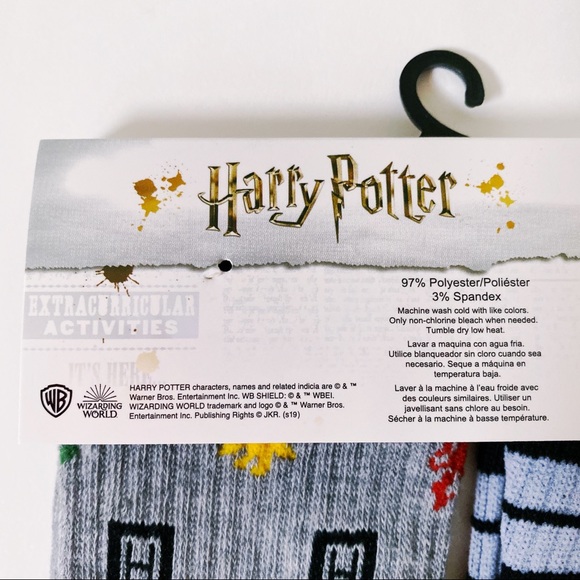 WB Harry Potter Hogwarts Socks 2 Pairs Gryffindor - Picture 7 of 7